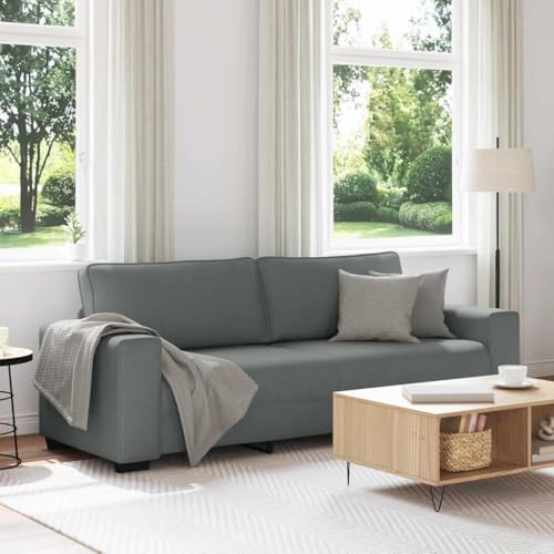 Qnhdfrt 3-Sitzer Sofa Dunkelgrau 180 cm Stoff Polster Sofa mit Breiten Armlehnen und hohem Komfort für Wohnzimmer Büro oder Gästezimmer Qnhdfrt 3-Sitzer Sofa Dunkelgrau 180 cm Stoff Polster Sofa mit Breiten Armlehnen und hohem Komfort für Wohnzimmer Büro oder Gästezimmer von Qnhdfrt