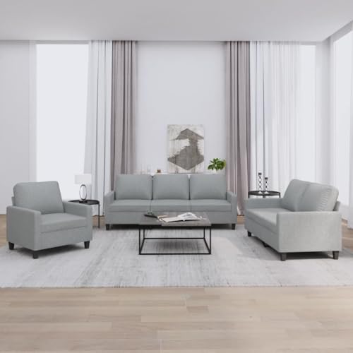 Qnhdfrt 3-Sitzer Sofa Garnitur mit Kissen Hellgrau Modernes Design Robustes Gestell für Wohnzimmer Qnhdfrt 3-Sitzer Sofa Garnitur mit Kissen Hellgrau Modernes Design Robustes Gestell für Wohnzimmer von Qnhdfrt