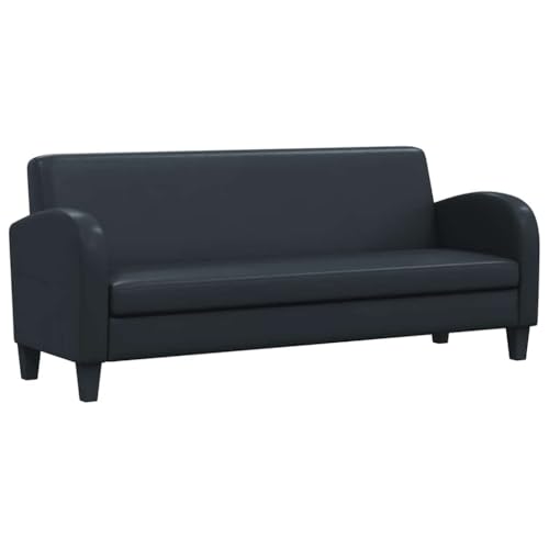 Qnhdfrt 3-Sitzer Sofa Kunstleder Schwarz Bequem Klassisches Design Stabiles Holzgestell Einfache Montage für Wohnzimmer Essbereich oder Jugendzimmer Qnhdfrt 3-Sitzer Sofa Kunstleder Schwarz Bequem Klassisches Design Stabiles Holzgestell Einfache Montage für Wohnzimmer Essbereich oder Jugendzimmer von Qnhdfrt