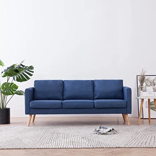 Qnhdfrt 3-Sitzer-Sofa Stoff Blau Modernes Design mit hohem Sitzkomfort für Wohnzimmer oder Büro Qnhdfrt 3-Sitzer-Sofa Stoff Blau Modernes Design mit hohem Sitzkomfort für Wohnzimmer oder Büro von Qnhdfrt
