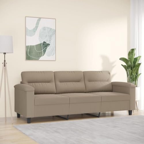 Qnhdfrt 3-Sitzer Sofa Taupe 180 cm Mikrofasergewebe Modern Robust Bequem für Wohnzimmer Lounge und Balkon Qnhdfrt 3-Sitzer Sofa Taupe 180 cm Mikrofasergewebe Modern Robust Bequem für Wohnzimmer Lounge und Balkon von Qnhdfrt