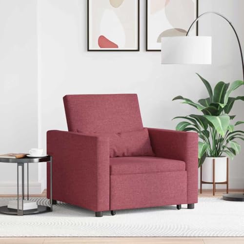 Qnhdfrt 3-in-1 Convertible Sessel Einzelsofa Bett 90 x 165 x 87 cm Weinrot Stoff Stahlrahmen Robuste Multi Funktion Loungesessel for Living Room Schlafzimmer Balkon Qnhdfrt 3-in-1 Convertible Sessel Einzelsofa Bett 90 x 165 x 87 cm Weinrot Stoff Stahlrahmen Robuste Multi Funktion Loungesessel for Living Room Schlafzimmer Balkon von Qnhdfrt