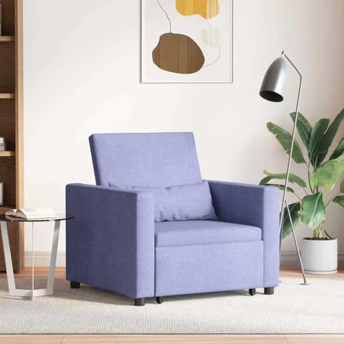Qnhdfrt 3-in-1 Schlafsofa Jeansblau 90x165x87 cm Samtweicher Sessel mit Stahlrahmen Modernes platzsparendes Design für Wohnzimmer Gästezimmer Balkon von Qnhdfrt