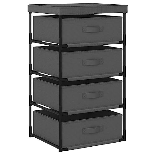 Qnhdfrt 4-Korb Aufbewahrungsregal aus Stahl mit Stoffkörben Grau 45 x 38 x 80 cm Organizer für Haushalt Küche Bad Qnhdfrt 4-Korb Aufbewahrungsregal aus Stahl mit Stoffkörben Grau 45 x 38 x 80 cm Organizer für Haushalt Küche Bad von Qnhdfrt