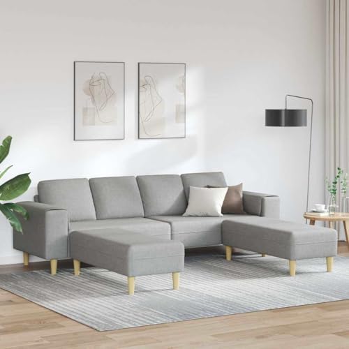 Qnhdfrt 4-Sitzer Big Sofa Wolken-Grau atmungsaktiver Stoff 250x188x76 cm moderner Couch für Wohnzimmer Balkon Jugendzimmer Qnhdfrt 4-Sitzer Big Sofa Wolken-Grau atmungsaktiver Stoff 250x188x76 cm moderner Couch für Wohnzimmer Balkon Jugendzimmer von Qnhdfrt