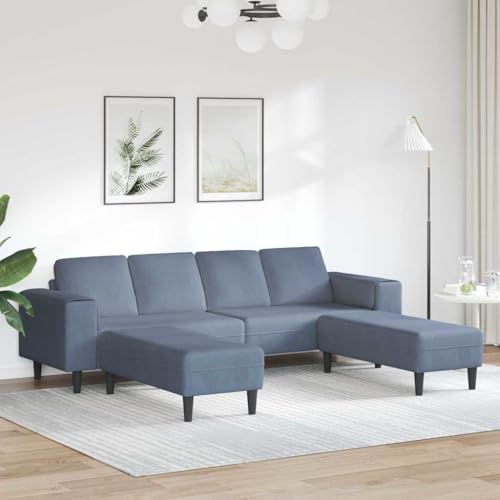 Qnhdfrt 4-Sitzer Cord-Sofa Blau 208 cm Breit Modernes Schlafsofa mit Holzbeinen Atmungsaktives Material für Wohnzimmer Jugendzimmer Balkon Qnhdfrt 4-Sitzer Cord-Sofa Blau 208 cm Breit Modernes Schlafsofa mit Holzbeinen Atmungsaktives Material für Wohnzimmer Jugendzimmer Balkon von Qnhdfrt