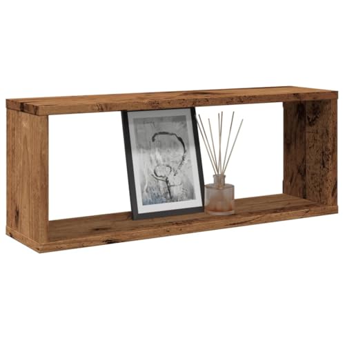 Qnhdfrt 4 Stück Würfel-Wandregal Altholz-Optik 60x15x23 cm Holzwerkstoff – Robustes und Platzsparendes Regalset für Wandmontage in Wohnzimmer Schlafzimmer oder Badezimmer Qnhdfrt 4 Stück Würfel-Wandregal Altholz-Optik 60x15x23 cm Holzwerkstoff – Robustes und Platzsparendes Regalset für Wandmontage in Wohnzimmer Schlafzimmer oder Badezimmer von Qnhdfrt