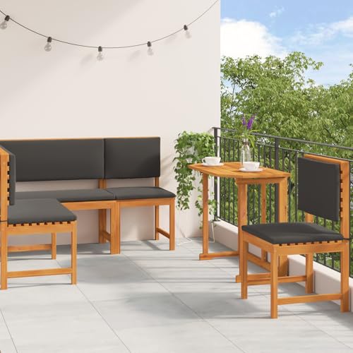 Qnhdfrt 4-TLG Garten-Essgruppe Massivholz Akazie Outdoor Set mit Tisch Bank und Stühlen Braun Rechteckig für Garten Terrasse Balkon Faltbares Design Wetterfest für bis zu 5 Personen Qnhdfrt 4-TLG Garten-Essgruppe Massivholz Akazie Outdoor Set mit Tisch Bank und Stühlen Braun Rechteckig für Garten Terrasse Balkon Faltbares Design Wetterfest für bis zu 5 Personen von Qnhdfrt