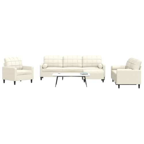 Qnhdfrt 4-TLG Sofagarnitur Creme Samt mit Sessel, 2-Sitzer, 3-Sitzer und Hocker, Modernes Design, Robustes Metallgestell für Wohnzimmer, Lounge oder Balkon Qnhdfrt 4-TLG Sofagarnitur Creme Samt mit Sessel, 2-Sitzer, 3-Sitzer und Hocker, Modernes Design, Robustes Metallgestell für Wohnzimmer, Lounge oder Balkon von Qnhdfrt