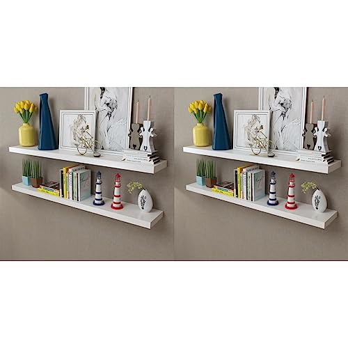 Qnhdfrt 4er Set Wandregal Weiß 120 cm Schwebendes Regal mit unsichtbarer Montage für Wohnzimmer Küche Bad Qnhdfrt 4er Set Wandregal Weiß 120 cm Schwebendes Regal mit unsichtbarer Montage für Wohnzimmer Küche Bad von Qnhdfrt