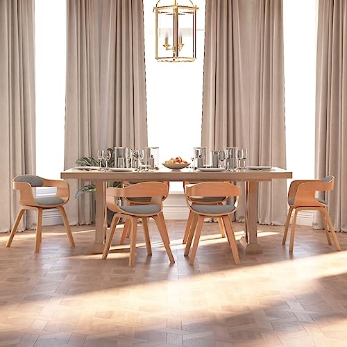 Qnhdfrt 6 Esszimmerstühle Taupe Bugholz Stoff Essstuhl 49x51x70 cm Modernes Design Robust für Esszimmer Küche und Wohnzimmer Qnhdfrt 6 Esszimmerstühle Taupe Bugholz Stoff Essstuhl 49x51x70 cm Modernes Design Robust für Esszimmer Küche und Wohnzimmer von Qnhdfrt
