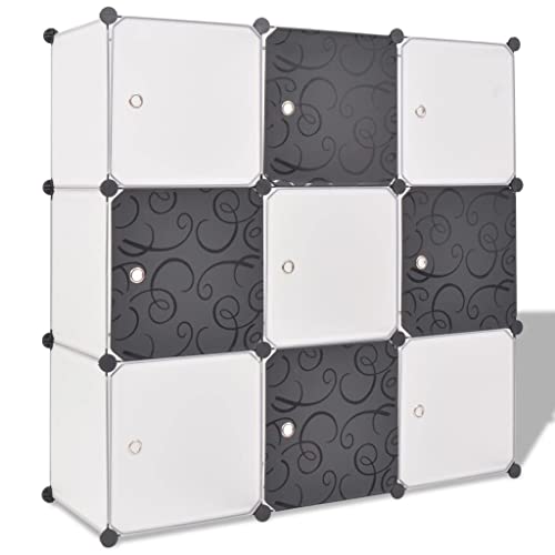Qnhdfrt 9-Fach Organizer Regal Schwarz Weiß Schuhregal Schmal 110x37x110 cm Platzsparendes Würfelregalsystem für Flur Camping Garderobe Qnhdfrt 9-Fach Organizer Regal Schwarz Weiß Schuhregal Schmal 110x37x110 cm Platzsparendes Würfelregalsystem für Flur Camping Garderobe von Qnhdfrt