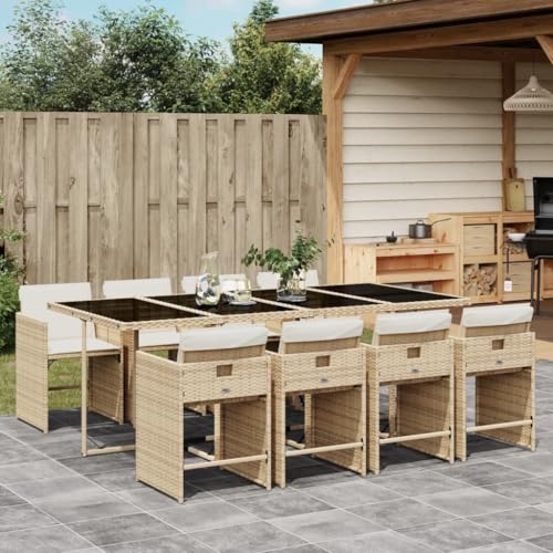 Qnhdfrt 9-TLG. Garten Essgruppe Set mit Tisch und Stühlen aus PE Rattan, Klappbare Stühle und Wetterfeste Outdoor Möbel für Garten, Terrasse und Balkon Qnhdfrt 9-TLG. Garten Essgruppe Set mit Tisch und Stühlen aus PE Rattan, Klappbare Stühle und Wetterfeste Outdoor Möbel für Garten, Terrasse und Balkon von Qnhdfrt