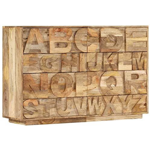 Qnhdfrt ABC-Schrank aus Massivholz Mango mit 6 Schubladen 120x35x79 cm Retro Design Sideboard für Wohnzimmer Küche Flur Qnhdfrt ABC-Schrank aus Massivholz Mango mit 6 Schubladen 120x35x79 cm Retro Design Sideboard für Wohnzimmer Küche Flur von Qnhdfrt