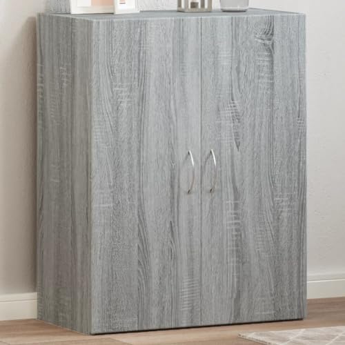 Qnhdfrt Aktenschrank Grau Sonoma 60x32x77,5 cm Holzwerkstoff mit 2 Türen für Büroorganisation und Stauraum von Qnhdfrt