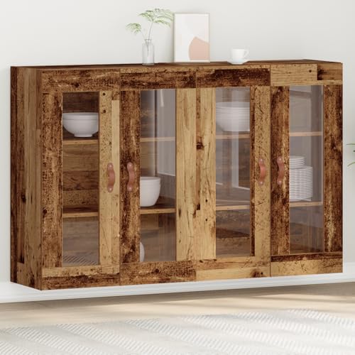 Qnhdfrt Altholz Schrank Set 2 STK Küchenschrank Sideboard Buffetschrank 69,5x34x90 cm Braun Vintage Rustikal für Esszimmer Wohnzimmer Qnhdfrt Altholz Schrank Set 2 STK Küchenschrank Sideboard Buffetschrank 69,5x34x90 cm Braun Vintage Rustikal für Esszimmer Wohnzimmer von Qnhdfrt