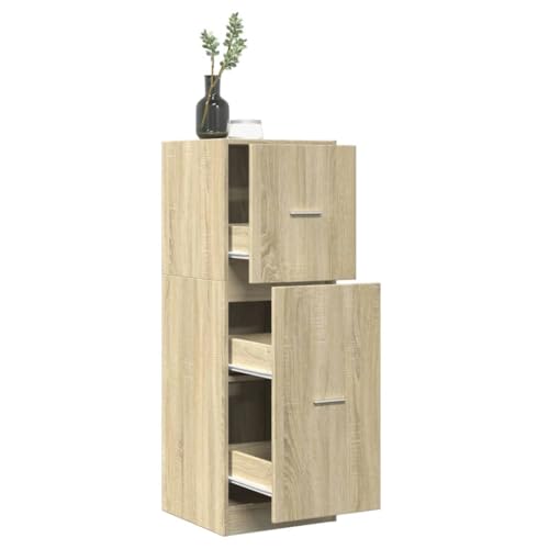 Qnhdfrt Apothekerschrank Aufbewahrungsschrank Sonoma-Eiche 40x41x118 cm Holzwerkstoff mit 3 Schubladen, Robust und Vielseitig für Küche Büro Garten Qnhdfrt Apothekerschrank Aufbewahrungsschrank Sonoma-Eiche 40x41x118 cm Holzwerkstoff mit 3 Schubladen, Robust und Vielseitig für Küche Büro Garten von Qnhdfrt