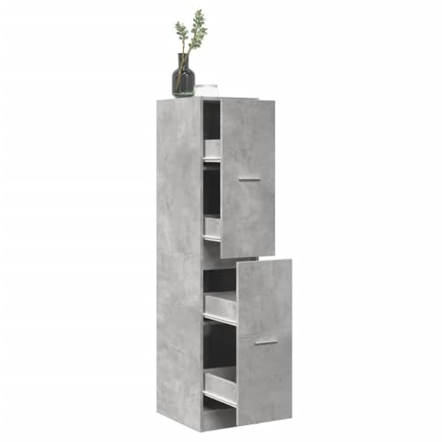Qnhdfrt Apothekerschrank Betongrau 30x41x144,5 cm Holzwerkstoff mit 4 Schubladen – Robuster Aufbewahrungsschrank für Küche Wohnzimmer Büro Vielseitig und Langlebig Qnhdfrt Apothekerschrank Betongrau 30x41x144,5 cm Holzwerkstoff mit 4 Schubladen – Robuster Aufbewahrungsschrank für Küche Wohnzimmer Büro Vielseitig und Langlebig von Qnhdfrt