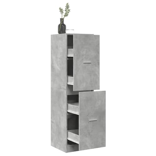 Qnhdfrt Apothekerschrank Betongrau 40x41x144,5 cm Holzwerkstoff Aufbewahrungsschrank mit 4 Schubladen für Küche Wohnzimmer Büro Qnhdfrt Apothekerschrank Betongrau 40x41x144,5 cm Holzwerkstoff Aufbewahrungsschrank mit 4 Schubladen für Küche Wohnzimmer Büro von Qnhdfrt