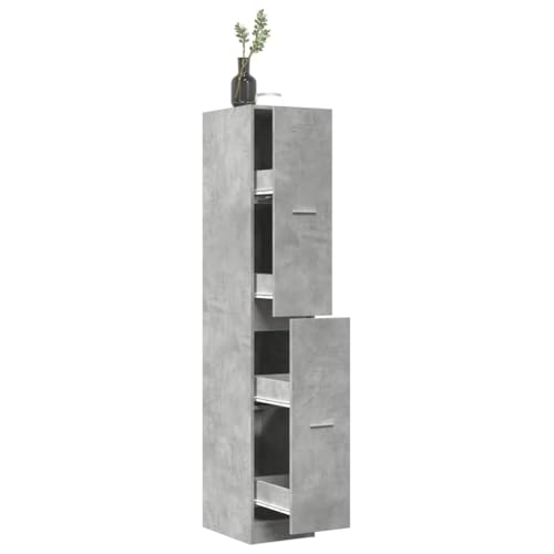 Qnhdfrt Apothekerschrank Betongrau mit 4 Schubladen 30x41x174,5 cm Holzwerkstoff Schubladenschrank für Küche Wohnzimmer Büro Organizer Lagerung Qnhdfrt Apothekerschrank Betongrau mit 4 Schubladen 30x41x174,5 cm Holzwerkstoff Schubladenschrank für Küche Wohnzimmer Büro Organizer Lagerung von Qnhdfrt