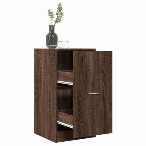 Qnhdfrt Apothekerschrank Braun Eichen-Optik aus Holzwerkstoff 40x41x77,5 cm mit 2 Schubladen robust und vielseitig für Küche Wohnzimmer Büro Qnhdfrt Apothekerschrank Braun Eichen-Optik aus Holzwerkstoff 40x41x77,5 cm mit 2 Schubladen robust und vielseitig für Küche Wohnzimmer Büro von Qnhdfrt