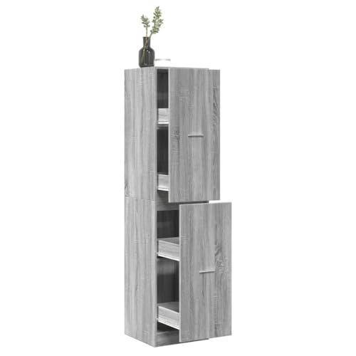 Qnhdfrt Apothekerschrank Grau Sonoma Holzwerkstoff 40x41x174,5 cm Mit 4 Schubladen Robust Langlebig Vielseitig für Küche Wohnzimmer Büro Organizer Qnhdfrt Apothekerschrank Grau Sonoma Holzwerkstoff 40x41x174,5 cm Mit 4 Schubladen Robust Langlebig Vielseitig für Küche Wohnzimmer Büro Organizer von Qnhdfrt