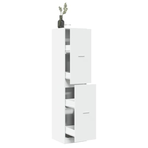 Qnhdfrt Apothekerschrank Weiß 40x41x174,5 cm aus Holzwerkstoff mit 4 Schubladen – Robuster Aufbewahrungsschrank für Küche, Wohnzimmer und Büro, Vielseitig Einsetzbar Qnhdfrt Apothekerschrank Weiß 40x41x174,5 cm aus Holzwerkstoff mit 4 Schubladen – Robuster Aufbewahrungsschrank für Küche, Wohnzimmer und Büro, Vielseitig Einsetzbar von Qnhdfrt