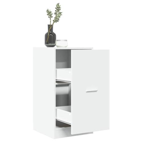 Qnhdfrt Apothekerschrank Weiß Holzwerkstoff 40x41x77,5 cm Kompakter Schrank mit 2 Schubladen für Stauraum Lösung in Küche, Wohnzimmer oder Büro Qnhdfrt Apothekerschrank Weiß Holzwerkstoff 40x41x77,5 cm Kompakter Schrank mit 2 Schubladen für Stauraum Lösung in Küche, Wohnzimmer oder Büro von Qnhdfrt