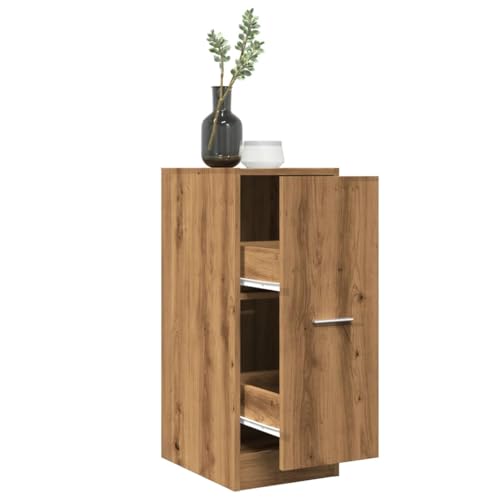 Qnhdfrt Apothekerschrank mit 2 Schubladen Artisan-Eiche Holzwerkstoff 30x41x77,5 cm Kompakter Aufbewahrungsschrank für Küche Wohnzimmer Büro Garten Qnhdfrt Apothekerschrank mit 2 Schubladen Artisan-Eiche Holzwerkstoff 30x41x77,5 cm Kompakter Aufbewahrungsschrank für Küche Wohnzimmer Büro Garten von Qnhdfrt
