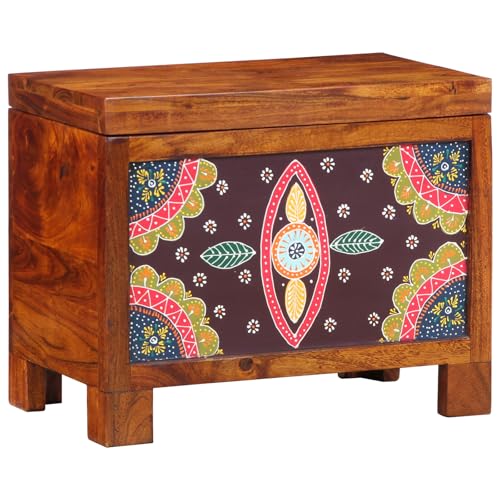 Qnhdfrt Aufbewahrungsbox Honigbraun 50x30x40 cm Massivholz Akazie Buffetschrank Sideboard mit floralem und geometrischem Design für Wohnzimmer und Esszimmer Qnhdfrt Aufbewahrungsbox Honigbraun 50x30x40 cm Massivholz Akazie Buffetschrank Sideboard mit floralem und geometrischem Design für Wohnzimmer und Esszimmer von Qnhdfrt