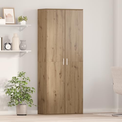 Qnhdfrt Aufbewahrungsschrank Highboard Artisan Eiche mit 4 Türen und verstellbaren Regalen, Braun 70x35x180 cm für Wohnzimmer Schlafzimmer Büro Qnhdfrt Aufbewahrungsschrank Highboard Artisan Eiche mit 4 Türen und verstellbaren Regalen, Braun 70x35x180 cm für Wohnzimmer Schlafzimmer Büro von Qnhdfrt