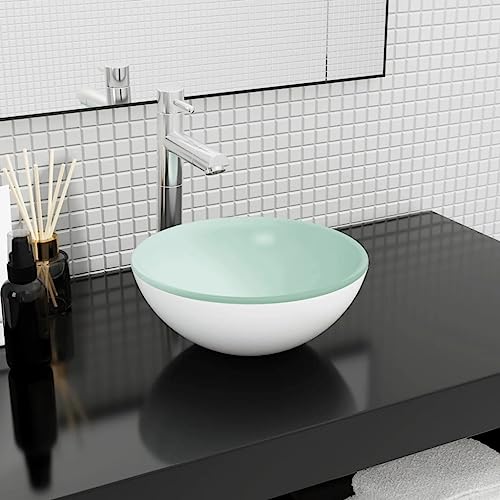 Qnhdfrt Aufsatzwaschbecken klein aus gehärtetem Glas Weiß 30x12 cm Handwaschbecken für Gäste WC Bad Küche Garage Camping Modernes Design ohne Wasserhahn von Qnhdfrt