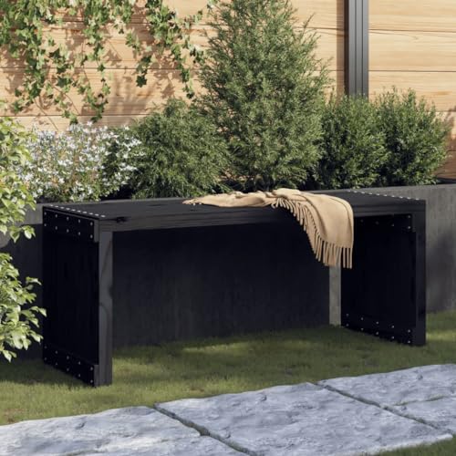 Qnhdfrt Ausziehbare Gartenbank Schwarz Massivholz Kiefer 212,5x40,5x45cm für Outdoor Terrasse Balkon Robust und Vielseitig Qnhdfrt Ausziehbare Gartenbank Schwarz Massivholz Kiefer 212,5x40,5x45cm für Outdoor Terrasse Balkon Robust und Vielseitig von Qnhdfrt