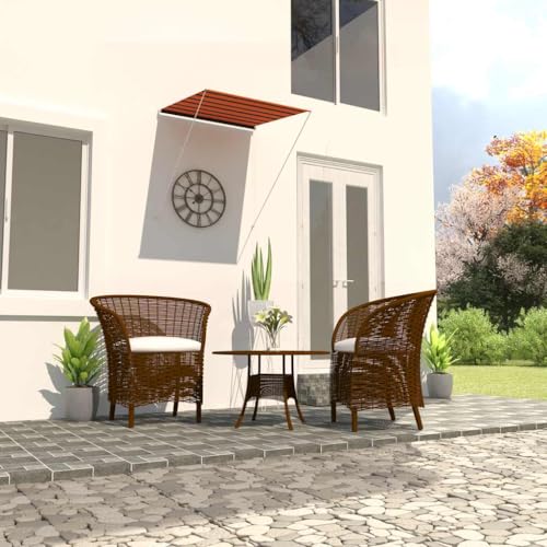 Qnhdfrt Ausziehbare Markise 100x150cm Orange/Braun Balkon Terrasse Garten Sonnenschutz mit Stahlrahmen wasserabweisend Qnhdfrt Ausziehbare Markise 100x150cm Orange/Braun Balkon Terrasse Garten Sonnenschutz mit Stahlrahmen wasserabweisend von Qnhdfrt