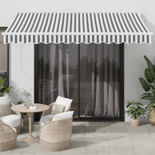 Qnhdfrt Ausziehbare Markise Anthrazit Weiß 3,5x2,5 m Gelenkarmmarkise mit UV-beständigem Stoff und Aluminium Rahmen für Terrasse Balkon Garten Qnhdfrt Ausziehbare Markise Anthrazit Weiß 3,5x2,5 m Gelenkarmmarkise mit UV-beständigem Stoff und Aluminium Rahmen für Terrasse Balkon Garten von Qnhdfrt