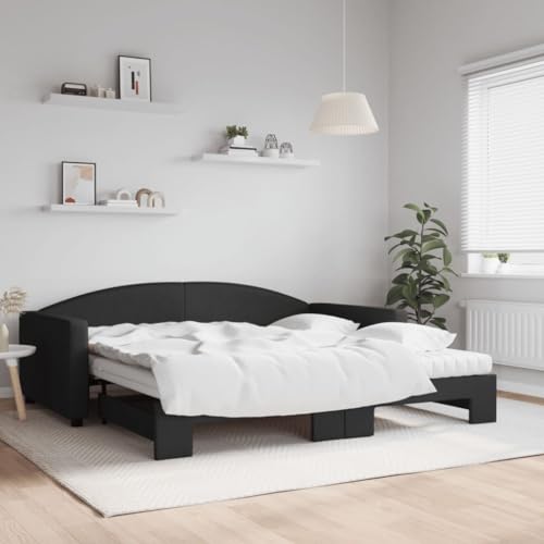 Qnhdfrt Ausziehbares Tagesbett Schwarz 223x110 cm 2 in 1 Schlafsofa mit 2 Matratzen Modernes Design für Wohnzimmer und Gästezimmer Qnhdfrt Ausziehbares Tagesbett Schwarz 223x110 cm 2 in 1 Schlafsofa mit 2 Matratzen Modernes Design für Wohnzimmer und Gästezimmer von Qnhdfrt