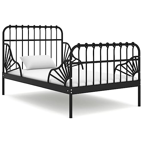 Qnhdfrt Ausziehbett Schwarz Metall 80x130/200 cm Bettgestell mit Verstellbarer Länge für erholsamen Schlaf Robustes pulverbeschichtetes Metall Design für Wohnzimmer Schlafzimmer oder Gästezimmer Qnhdfrt Ausziehbett Schwarz Metall 80x130/200 cm Bettgestell mit Verstellbarer Länge für erholsamen Schlaf Robustes pulverbeschichtetes Metall Design für Wohnzimmer Schlafzimmer oder Gästezimmer von Qnhdfrt