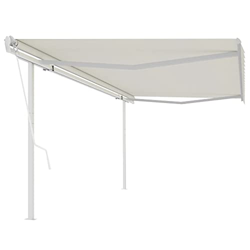 Qnhdfrt Automatische Einziehbare Freistehende Markise mit Pfosten, Fernbedienung und Markisenkurbel, 500x350 cm, Creme Weiß, für Sonnenschutz auf Terrasse, Balkon oder im Garten Qnhdfrt Automatische Einziehbare Freistehende Markise mit Pfosten, Fernbedienung und Markisenkurbel, 500x350 cm, Creme Weiß, für Sonnenschutz auf Terrasse, Balkon oder im Garten von Qnhdfrt
