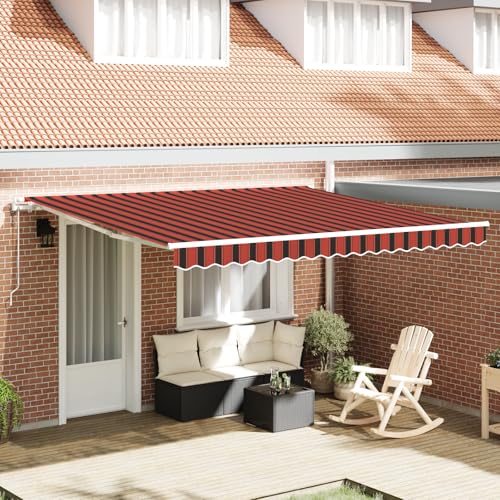 Qnhdfrt Automatische Einziehbare Markise Orange Gestreift 400x350 cm Rechteckig Matt Acryl Modernes Design Wasserdicht UV-Beständig für Terrasse Garten Qnhdfrt Automatische Einziehbare Markise Orange Gestreift 400x350 cm Rechteckig Matt Acryl Modernes Design Wasserdicht UV-Beständig für Terrasse Garten von Qnhdfrt