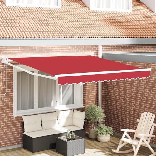 Qnhdfrt Automatische Einziehbare Markise Rot 350x250 cm UV-beständiges Acrylgewebe für Balkon Terrasse Garten mit Verstellbarem Mechanismus und Modernem Design Qnhdfrt Automatische Einziehbare Markise Rot 350x250 cm UV-beständiges Acrylgewebe für Balkon Terrasse Garten mit Verstellbarem Mechanismus und Modernem Design von Qnhdfrt
