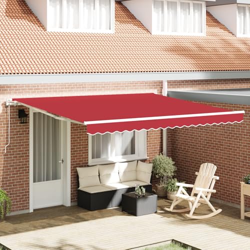Qnhdfrt Automatische Einziehbare Markise Rot 400x300 cm Rechteckig für Balkon Terrasse Garten Sonnenschutz mit Automatikfunktion und Metallrahmen Qnhdfrt Automatische Einziehbare Markise Rot 400x300 cm Rechteckig für Balkon Terrasse Garten Sonnenschutz mit Automatikfunktion und Metallrahmen von Qnhdfrt