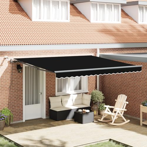 Qnhdfrt Automatische Einziehbare Markise Schwarz 400x350 cm mit LED Beleuchtung Gelenkarmmarkise für Balkon Terrasse Garten Qnhdfrt Automatische Einziehbare Markise Schwarz 400x350 cm mit LED Beleuchtung Gelenkarmmarkise für Balkon Terrasse Garten von Qnhdfrt