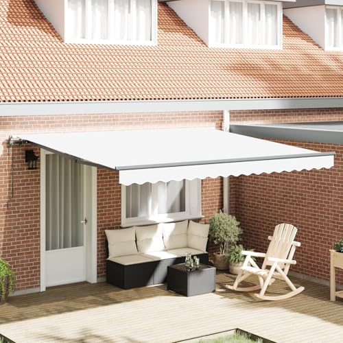 Qnhdfrt Automatische Einziehbare Markise Weiß 400x350 cm Robust mit Polyesterstoff für Balkon Terrasse und Garten Sonnenschutz Qnhdfrt Automatische Einziehbare Markise Weiß 400x350 cm Robust mit Polyesterstoff für Balkon Terrasse und Garten Sonnenschutz von Qnhdfrt