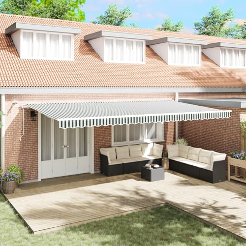 Qnhdfrt Automatische Einziehbare Markise mit LED Grün und Weiß Gestreift 600x350 cm – Ausziehbarer Sonnenschutz für Balkon und Terrasse – Robuster Acrylstoff mit Einfacher Bedienung Qnhdfrt Automatische Einziehbare Markise mit LED Grün und Weiß Gestreift 600x350 cm – Ausziehbarer Sonnenschutz für Balkon und Terrasse – Robuster Acrylstoff mit Einfacher Bedienung von Qnhdfrt