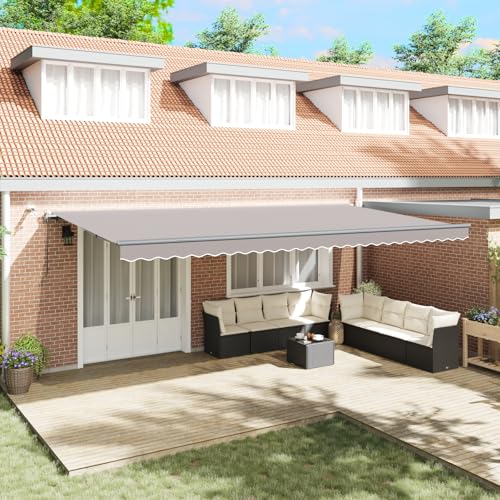 Qnhdfrt Automatische Einziehbare Markise mit LED Licht Hellgrau 600x 300 cm Sonnenschutz für Balkon Terrasse Garten Qnhdfrt Automatische Einziehbare Markise mit LED Licht Hellgrau 600x 300 cm Sonnenschutz für Balkon Terrasse Garten von Qnhdfrt