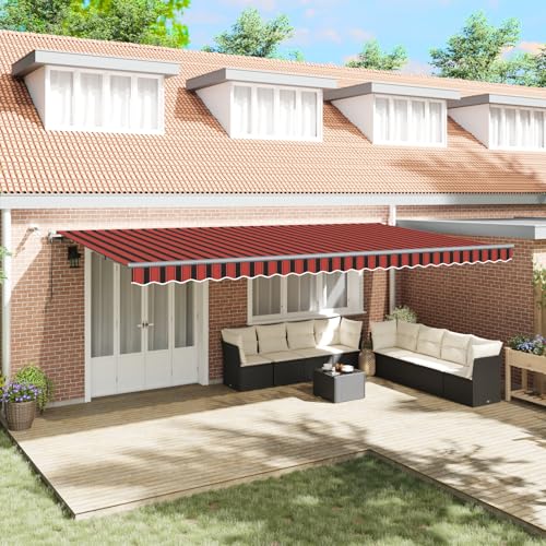 Qnhdfrt Automatische Einziehbare Markise mit LED in Orange und Braun Gestreift 600x300 cm Matte Outdoor-Sonnenschutz für Terrasse Balkon Garten Qnhdfrt Automatische Einziehbare Markise mit LED in Orange und Braun Gestreift 600x300 cm Matte Outdoor-Sonnenschutz für Terrasse Balkon Garten von Qnhdfrt