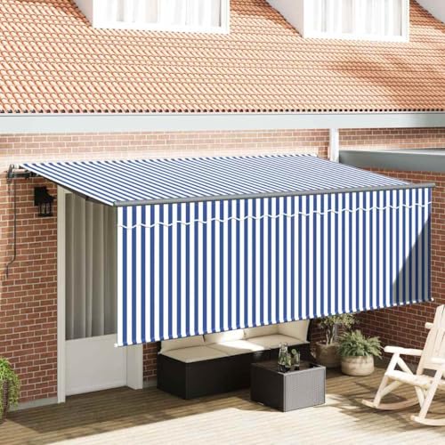 Qnhdfrt Automatische Gelenkarmmarkise 350x200 cm Creme Blau-Weiß Streifen Robustes Metall & UV-Block Stoff Moderner Sonnenschutz für Terrasse Garten Balkon Qnhdfrt Automatische Gelenkarmmarkise 350x200 cm Creme Blau-Weiß Streifen Robustes Metall & UV-Block Stoff Moderner Sonnenschutz für Terrasse Garten Balkon von Qnhdfrt