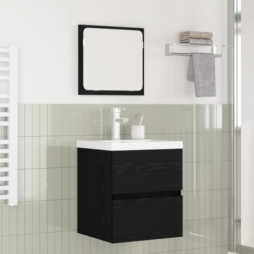 Qnhdfrt Badezimmermöbel Set 3 TLG Artisan Eiche Weiß 42x39x45 cm Medizinschrank mit integriertem Becken Spiegel Modern & Langlebig für kleine Badezimmer Gäste-WC Qnhdfrt Badezimmermöbel Set 3 TLG Artisan Eiche Weiß 42x39x45 cm Medizinschrank mit integriertem Becken Spiegel Modern & Langlebig für kleine Badezimmer Gäste-WC von Qnhdfrt