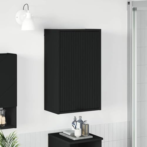 Qnhdfrt Badezimmerschrank Schwarz 39x23,5x65 cm aus Holzwerkstoff matt wandmontierter Kleiner Medizinschrank mit robuster Front und platzsparendem Design für Bad und Gäste WC Qnhdfrt Badezimmerschrank Schwarz 39x23,5x65 cm aus Holzwerkstoff matt wandmontierter Kleiner Medizinschrank mit robuster Front und platzsparendem Design für Bad und Gäste WC von Qnhdfrt