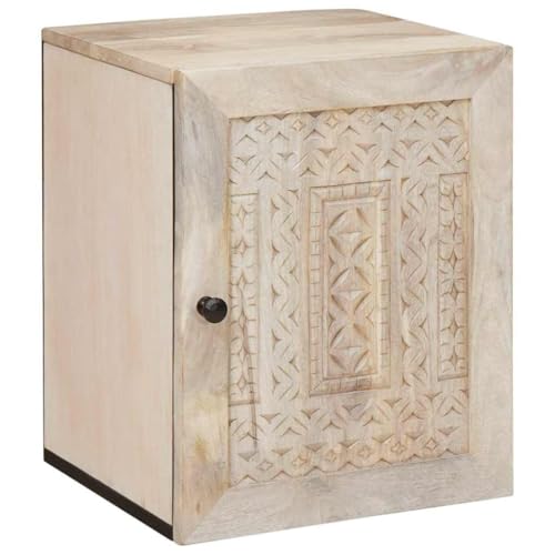 Qnhdfrt Badezimmerschrank Weiß 33,5x38x48 cm Massives Mangoholz mit 2 Türen Rustikaler Flur Schrank Platzsparendes Badmöbel für kleine Badezimmer Küche WC Qnhdfrt Badezimmerschrank Weiß 33,5x38x48 cm Massives Mangoholz mit 2 Türen Rustikaler Flur Schrank Platzsparendes Badmöbel für kleine Badezimmer Küche WC von Qnhdfrt